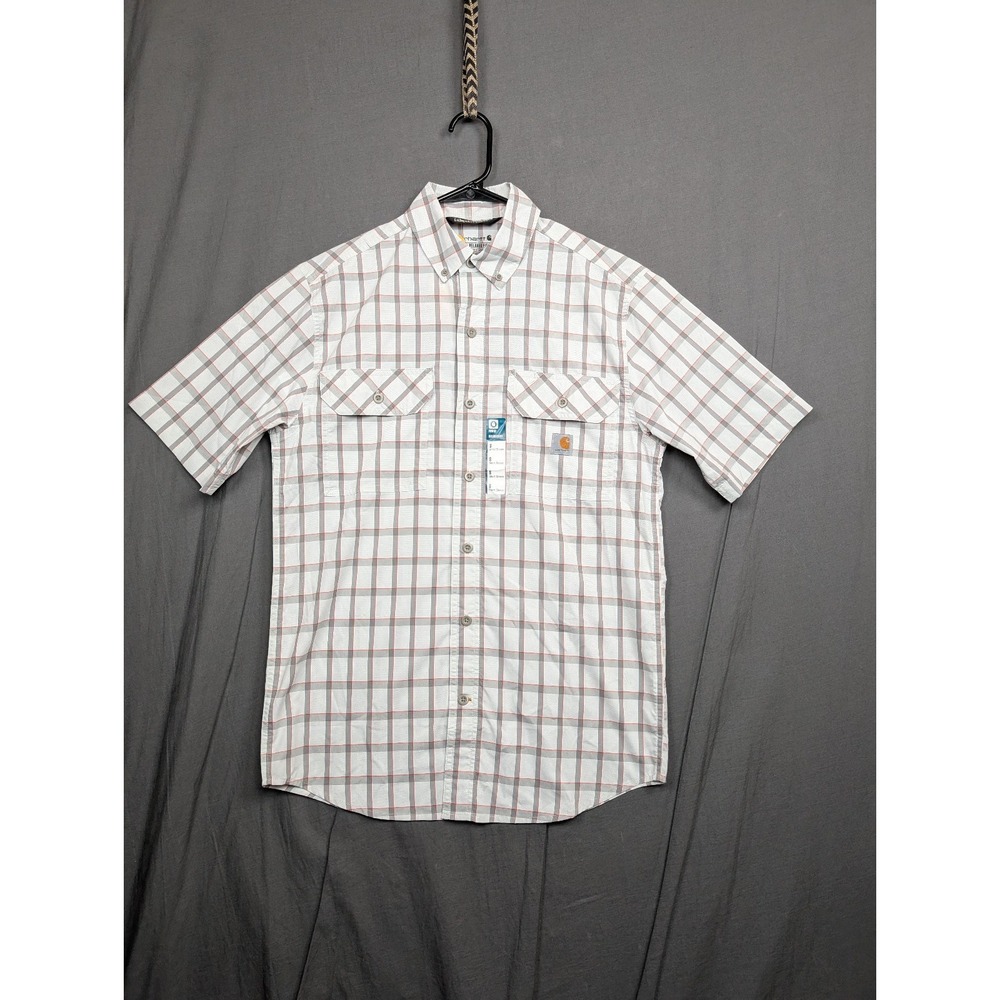 Carhartt Plaid Shirt Short Sleeve Button-Up Shirt Small